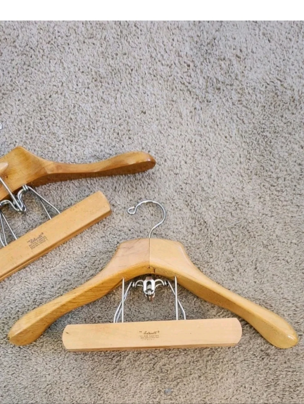 The Setwell Set Of Two Wooden Suit Hangers